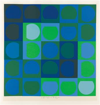 VICTOR VASARELY Two color screenprints.
